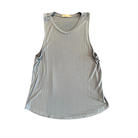 Double Zero Blue Scoop Neck Flowy Tank Top Women’s Medium - Picture 2 of 7